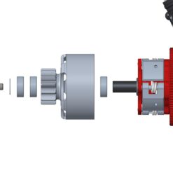 Alternative view of CLUTCH BELL 13 TEETH OFF ROAD DURABELL-X, 3 Bearings 5x9x3 mm